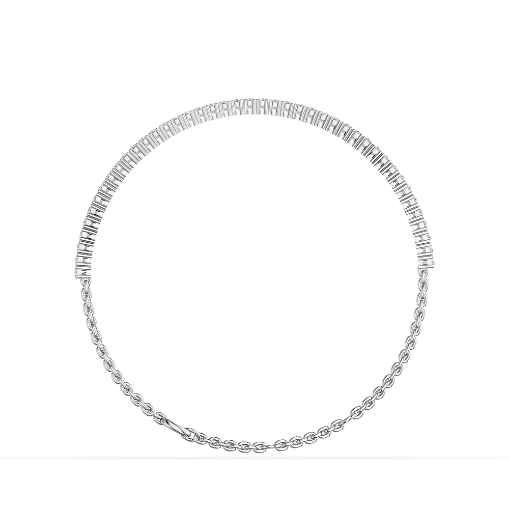 Tennis Perpetua Bracelet in 925 sterling silver, front view