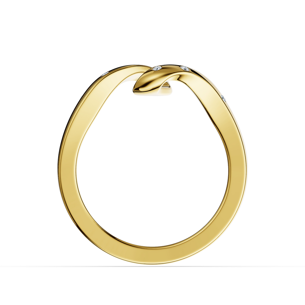 Helix Voluta Petite Ring in 18kt gold vermeil over 925 sterling silver, front view