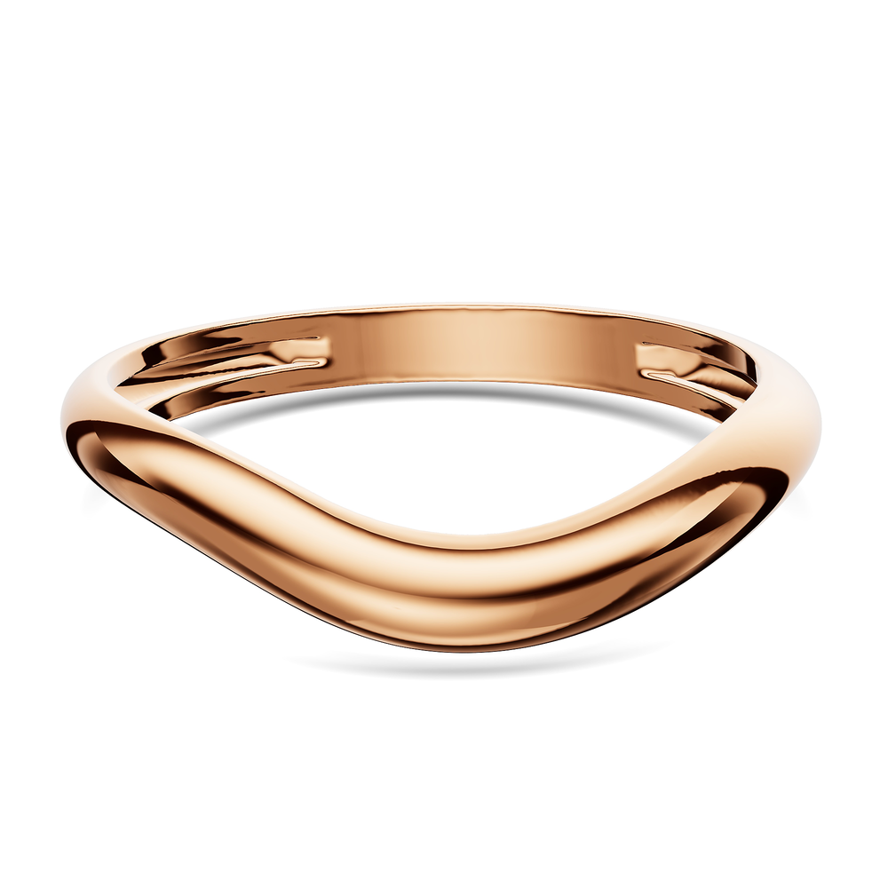 Basics Sirmione Ring in 18kt rose gold vermeil over 925 sterling silver, top view