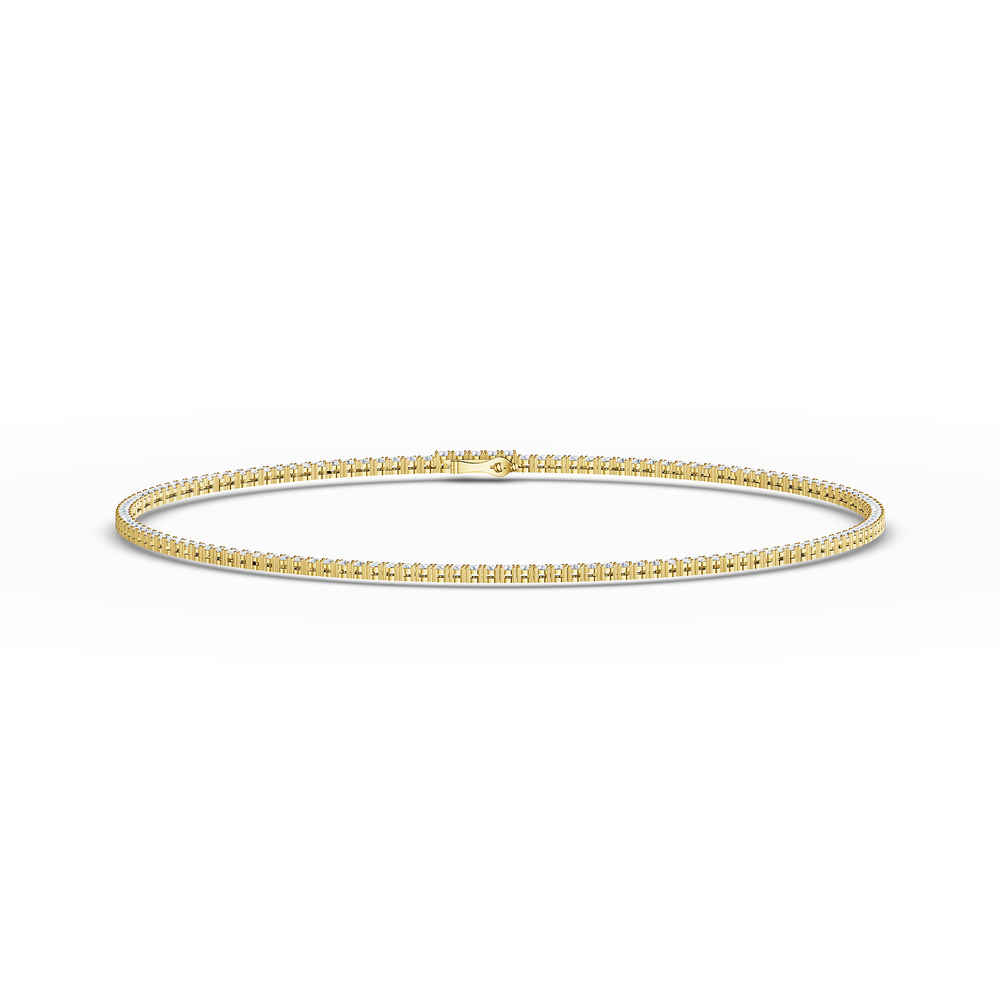 Tennis Radiosa Necklace in 18kt gold vermeil over 925 sterling silver, top view