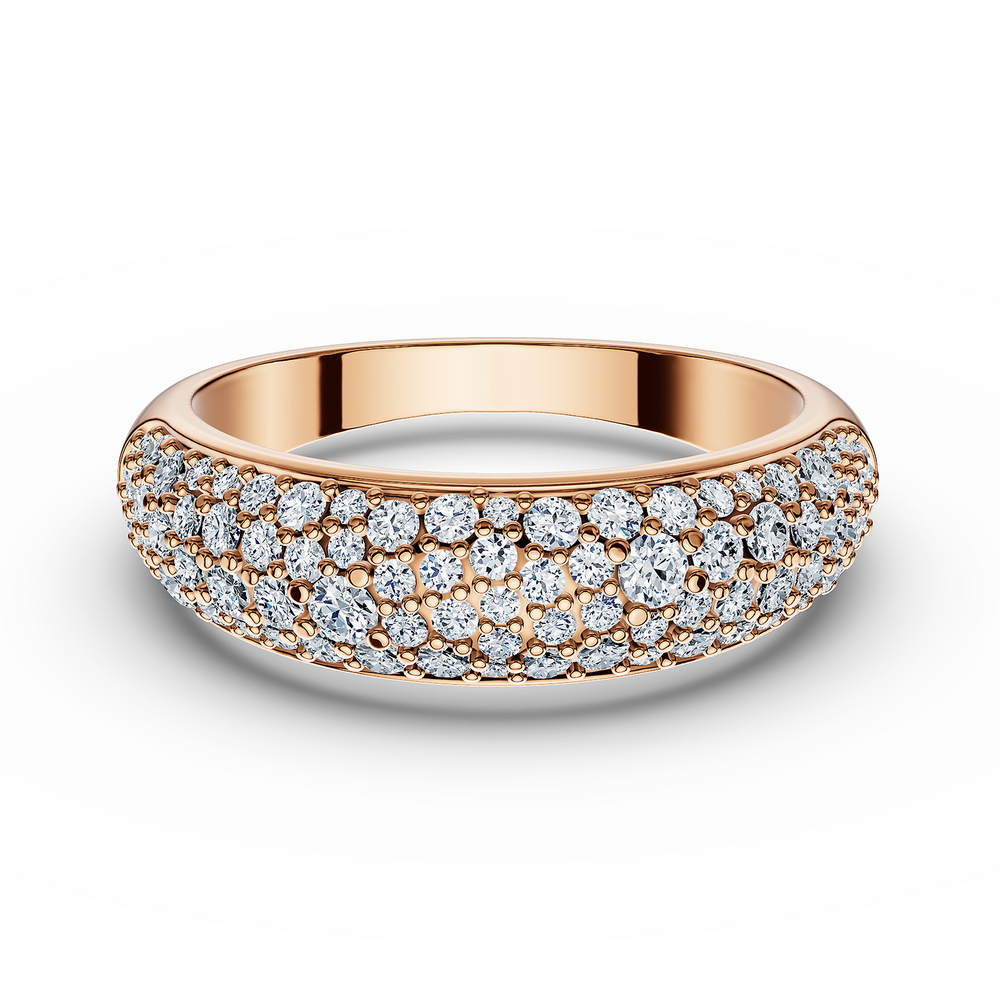 Basics Capri Ring in 18kt rose gold vermeil over 925 sterling silver, top view