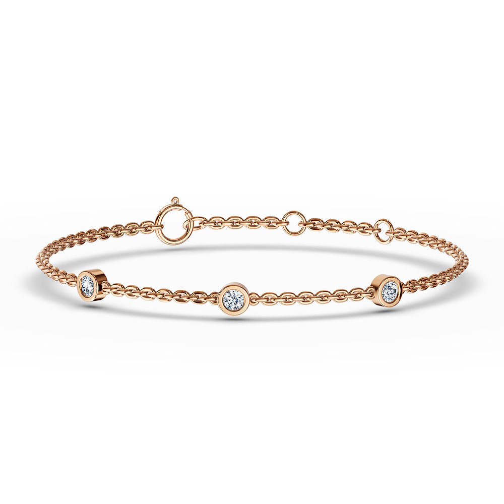 Basics Ravello Bracelet in 18kt rose gold vermeil over 925 sterling silver, top view