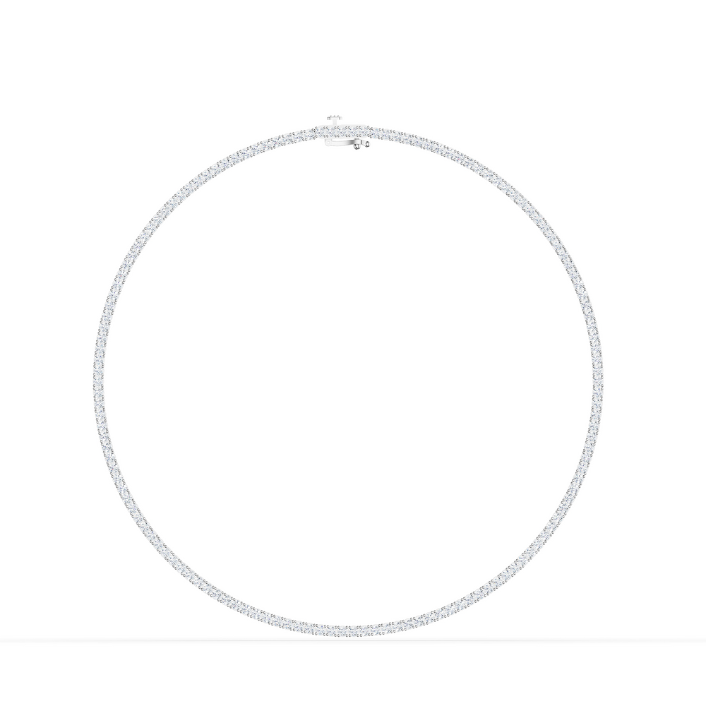 Tennis Scintilla Necklace in 925 sterling silver, front view