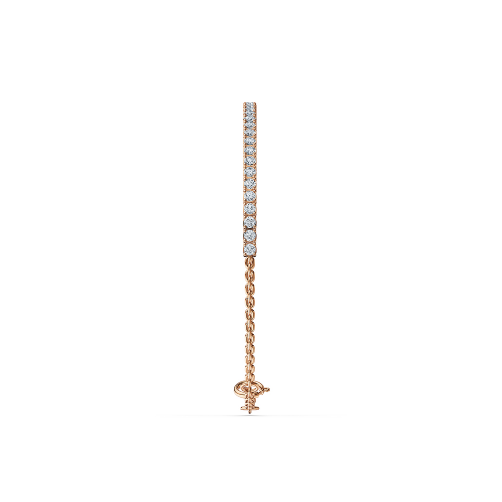Tennis Aurea Bracelet in 18kt rose gold vermeil over 925 sterling silver, side view