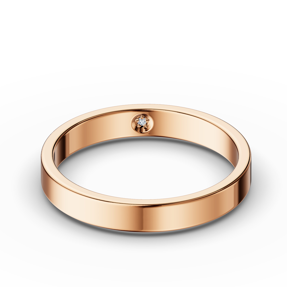 Basics Vulcano Ring in 18kt rose gold vermeil over 925 sterling silver, top view
