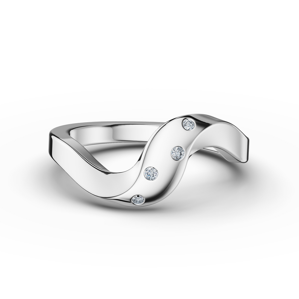 Helix Voluta Ring in 925 sterling silver, top view