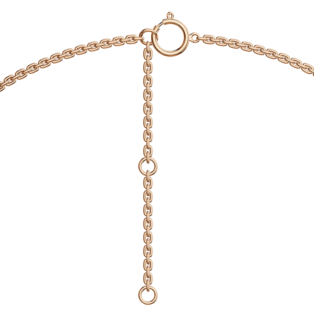Tennis Solenne Necklace in 18kt rose gold vermeil over 925 sterling silver, close-up
