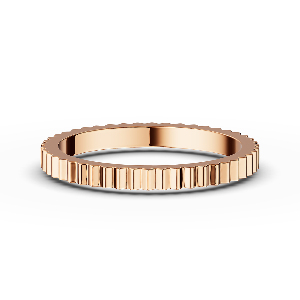 Basics Lecce Ring in 18kt rose gold vermeil over 925 sterling silver, top view