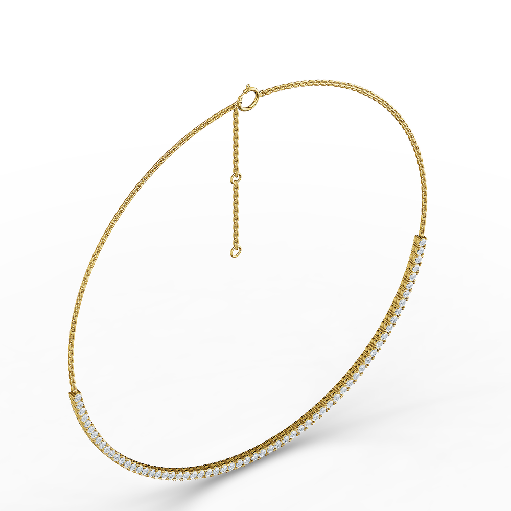 Tennis Celeste Necklace in 18kt gold vermeil over 925 sterling silver
