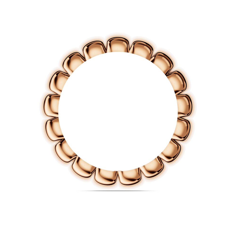 Basics Lipari Ring in 18kt rose gold vermeil over 925 sterling silver, front view
