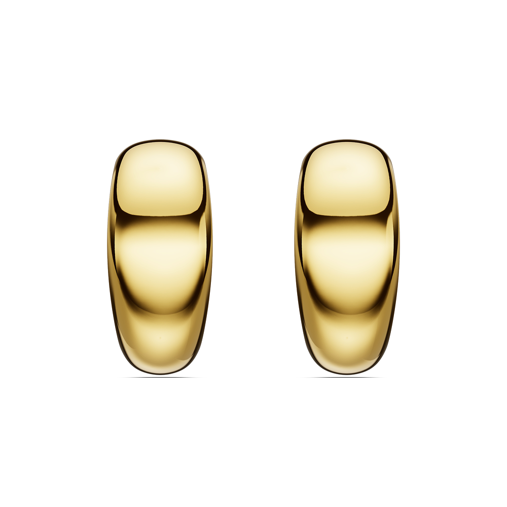 Basics Bellagio Earrings in 18kt gold vermeil over 925 sterling silver, front view