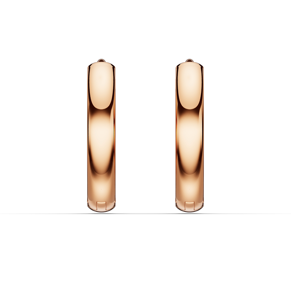 Basics Bormio Earrings in 18kt rose gold vermeil over 925 sterling silver, front view