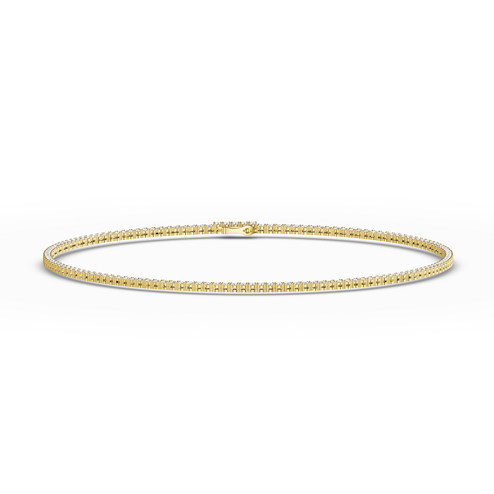 Tennis Scintilla Necklace in 18kt gold vermeil over 925 sterling silver, top view