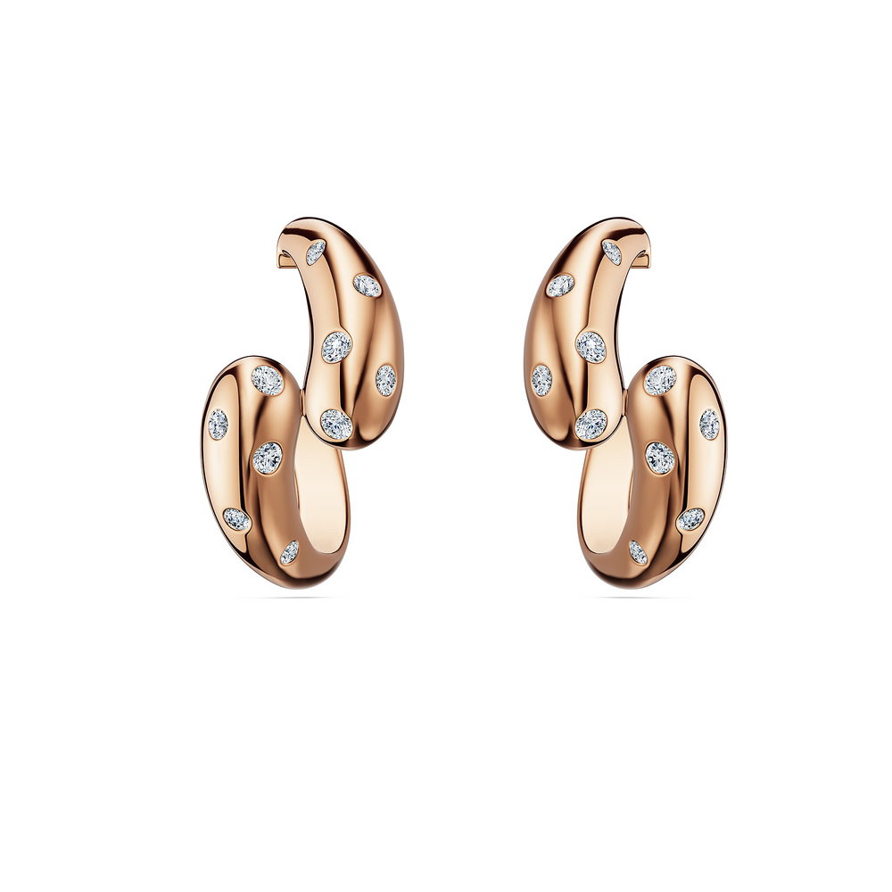 Helix Spira Earrings in 18kt rose gold vermeil over 925 sterling silver, front view
