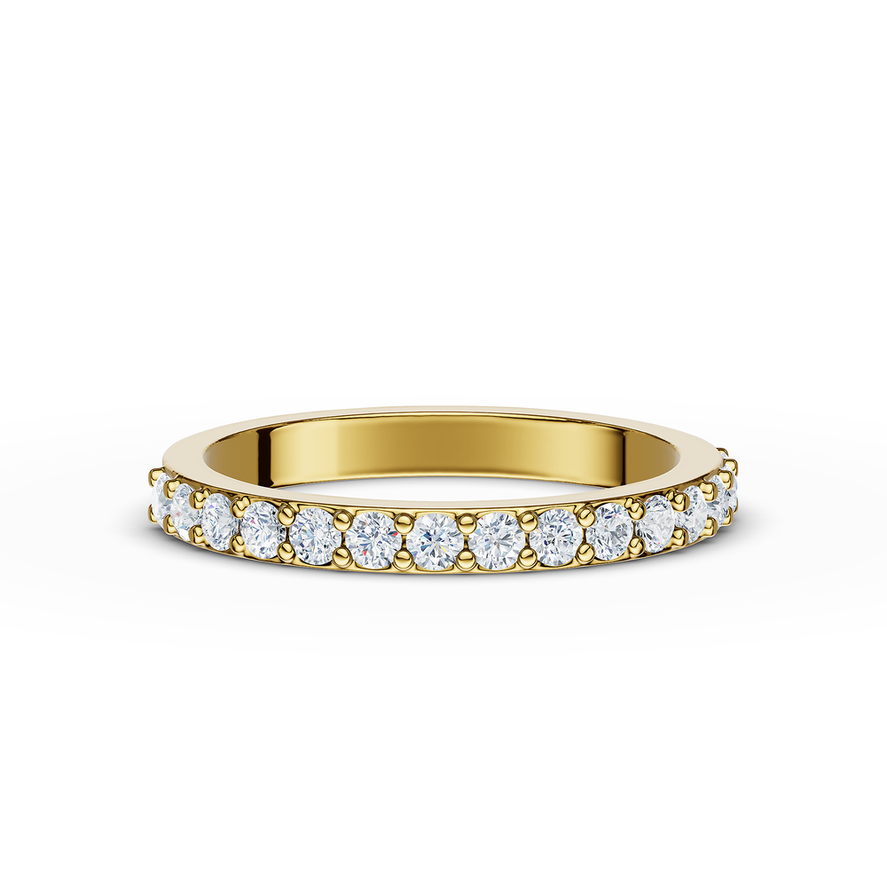 Tennis Favilla Ring in 18kt gold vermeil over 925 sterling silver, top view