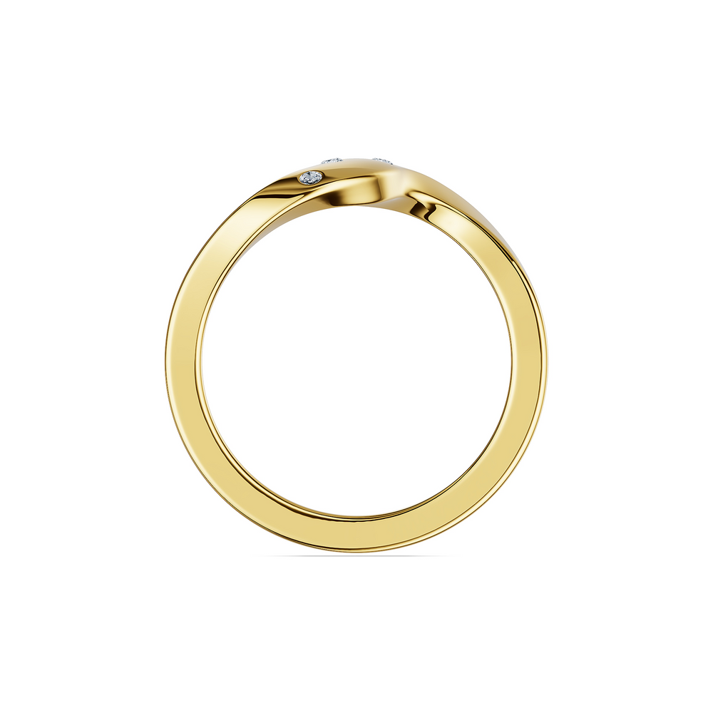 Helix Voluta Ring in 18kt gold vermeil over 925 sterling silver, front view