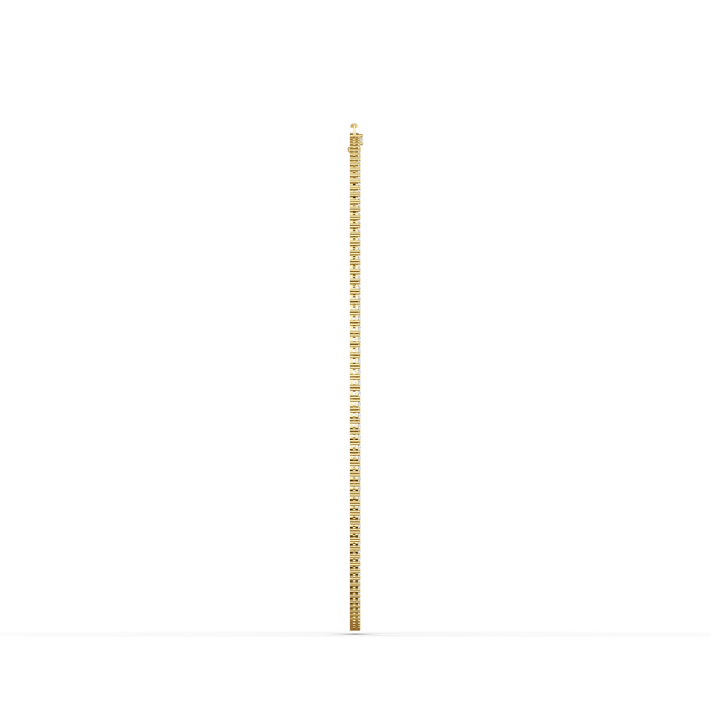 Tennis Scintilla Necklace in 18kt gold vermeil over 925 sterling silver, side view