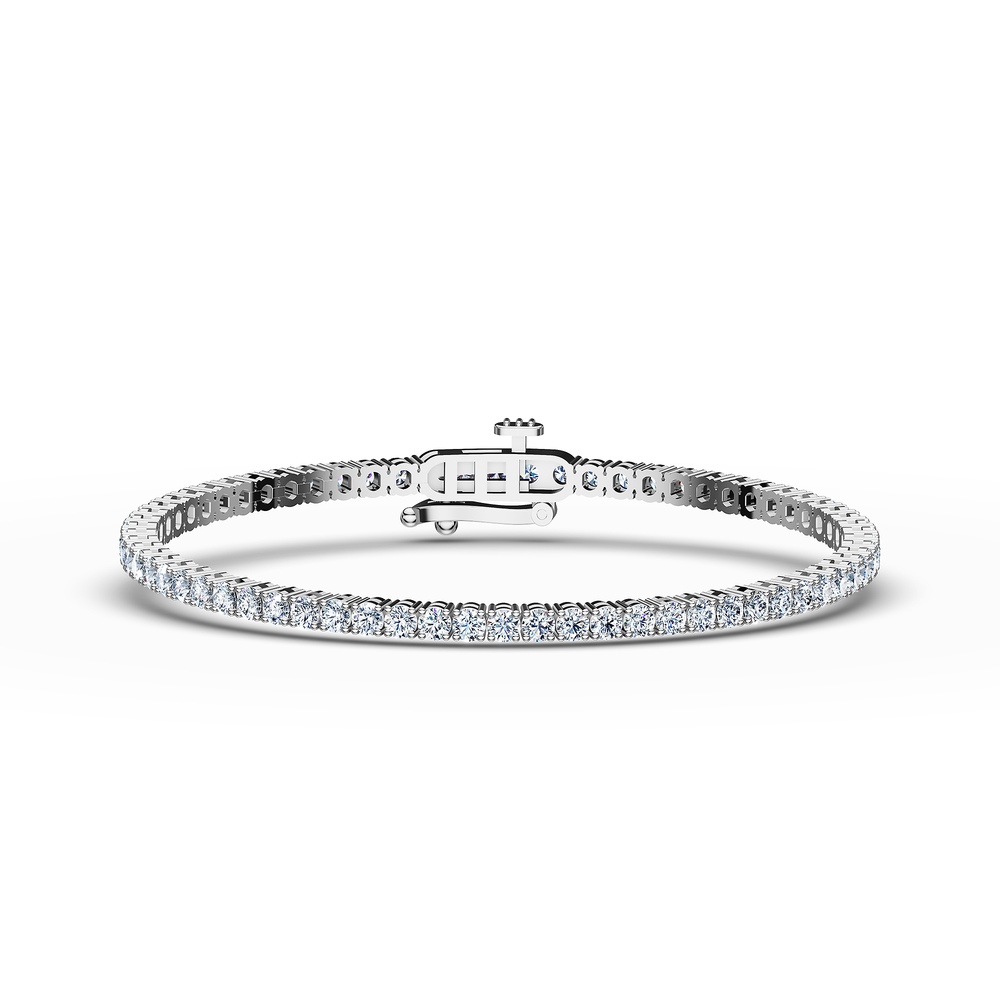 Tennis Riviera Bracelet in 925 sterling silver, top view