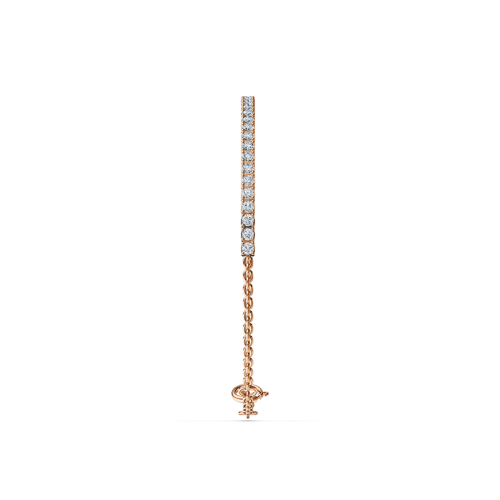 Tennis Chiara Bracelet in 18kt rose gold vermeil over 925 sterling silver, side view