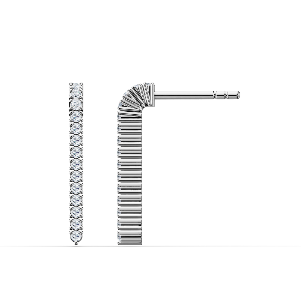 Tennis Infinita Earrings in 925 sterling silver, side view