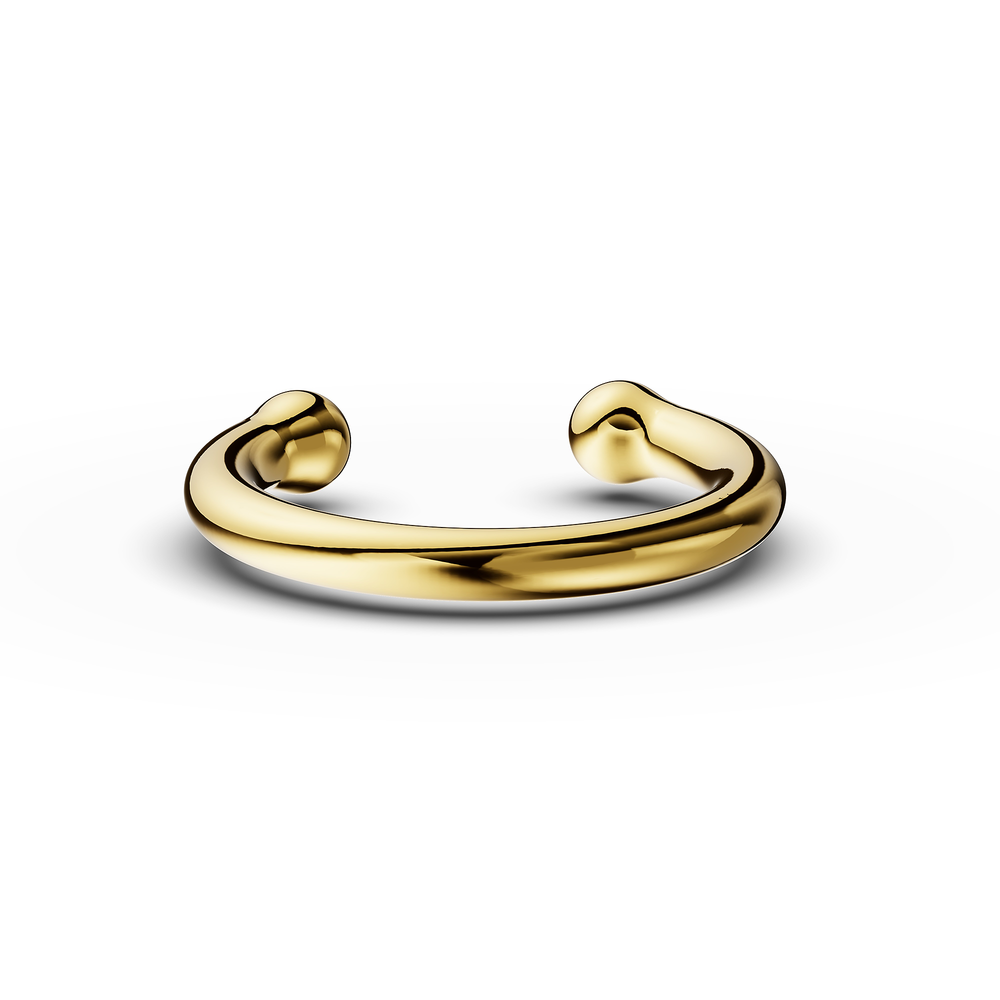 Basics Tremezzo Ear Cuff in 18kt gold vermeil over 925 sterling silver, top view