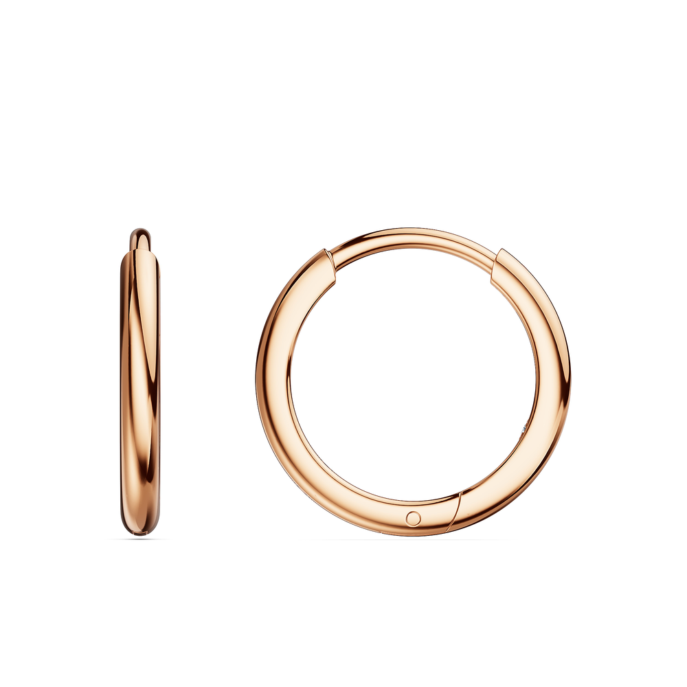 Basics Bacoli Earrings in 18kt rose gold vermeil over 925 sterling silver, side view