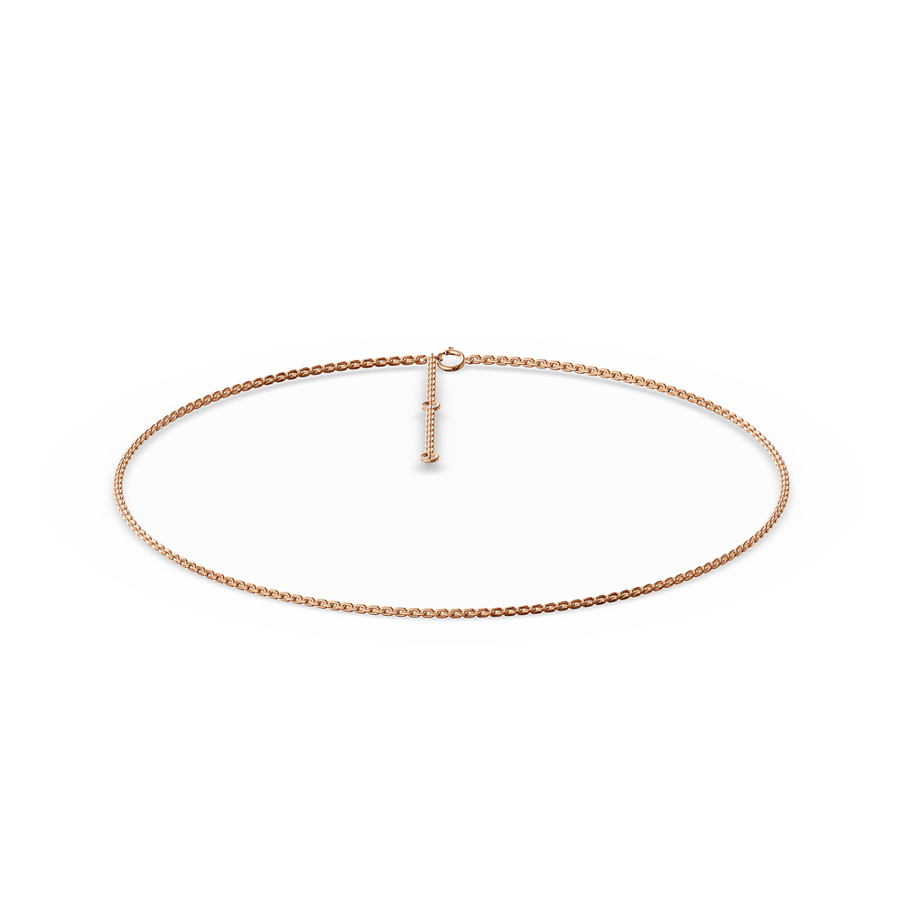 Basics Scopello Chain in 18kt rose gold vermeil over 925 sterling silver, top view
