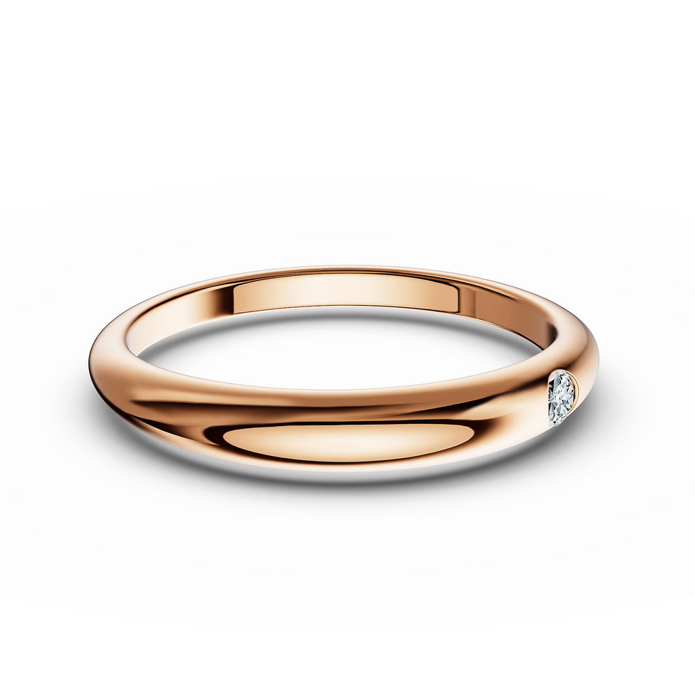 Basics Riva Ring in 18kt rose gold vermeil over 925 sterling silver, top view
