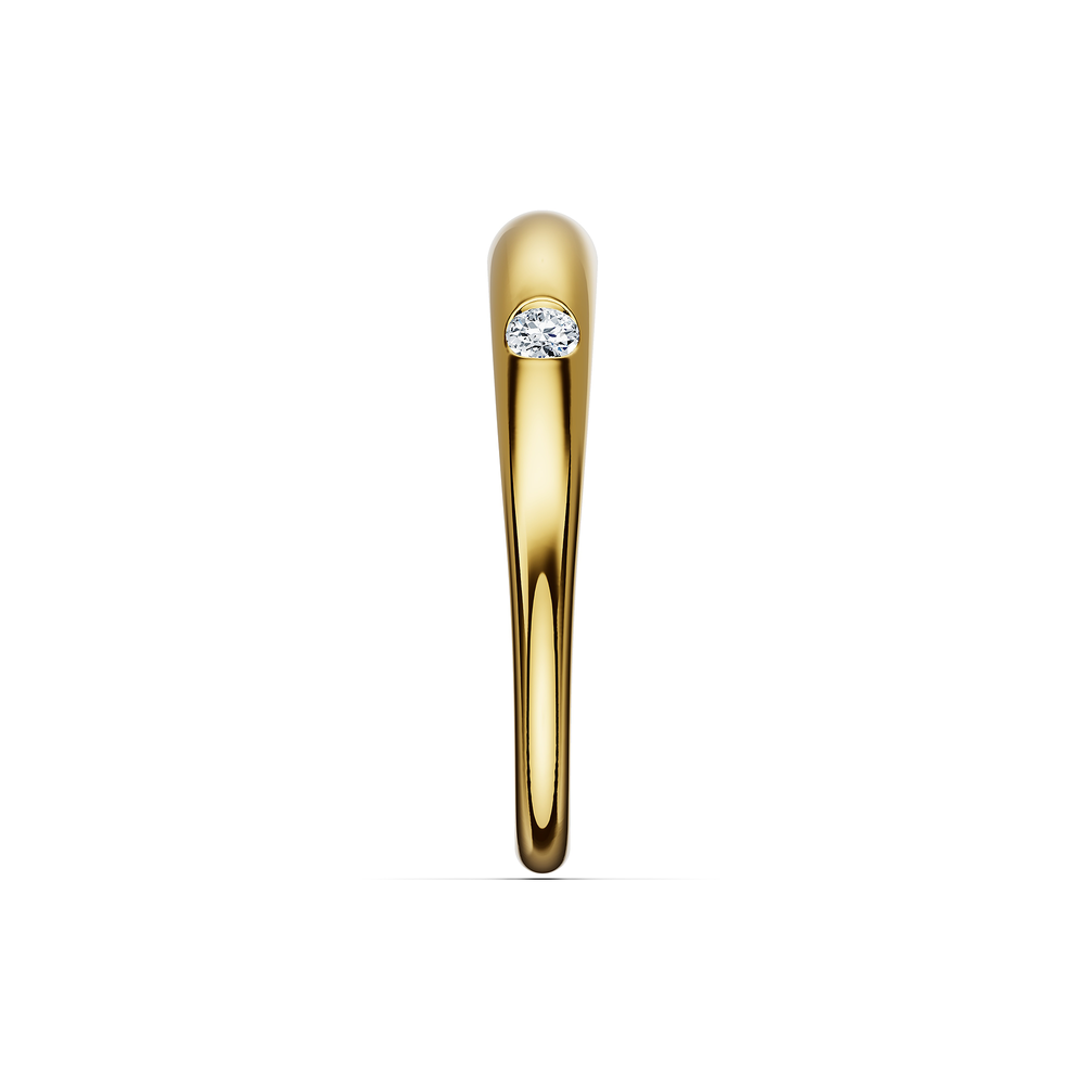Basics Riva Ring in 18kt gold vermeil over 925 sterling silver, side view