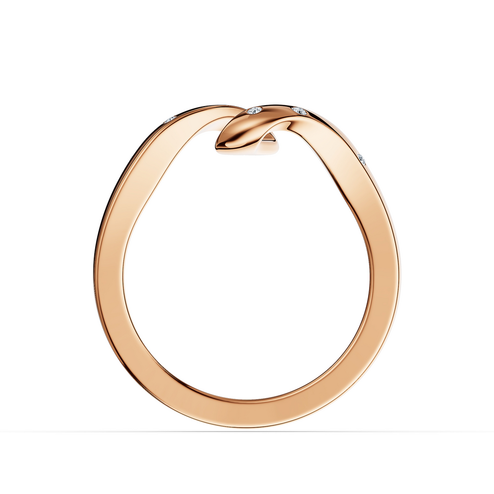 Helix Voluta Petite Ring in 18kt rose gold vermeil over 925 sterling silver, front view