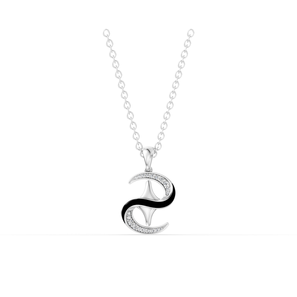 Orion Lyra Pendant in 925 sterling silver, front view