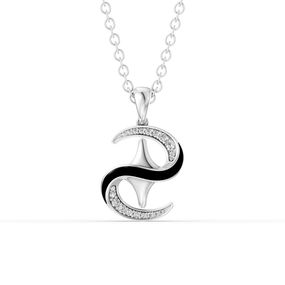 Orion Lyra Pendant in 925 sterling silver, close-up