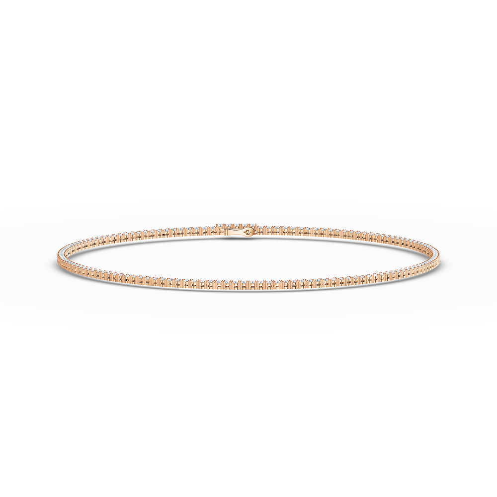 Tennis Radiosa Necklace in 18kt rose gold vermeil over 925 sterling silver, top view