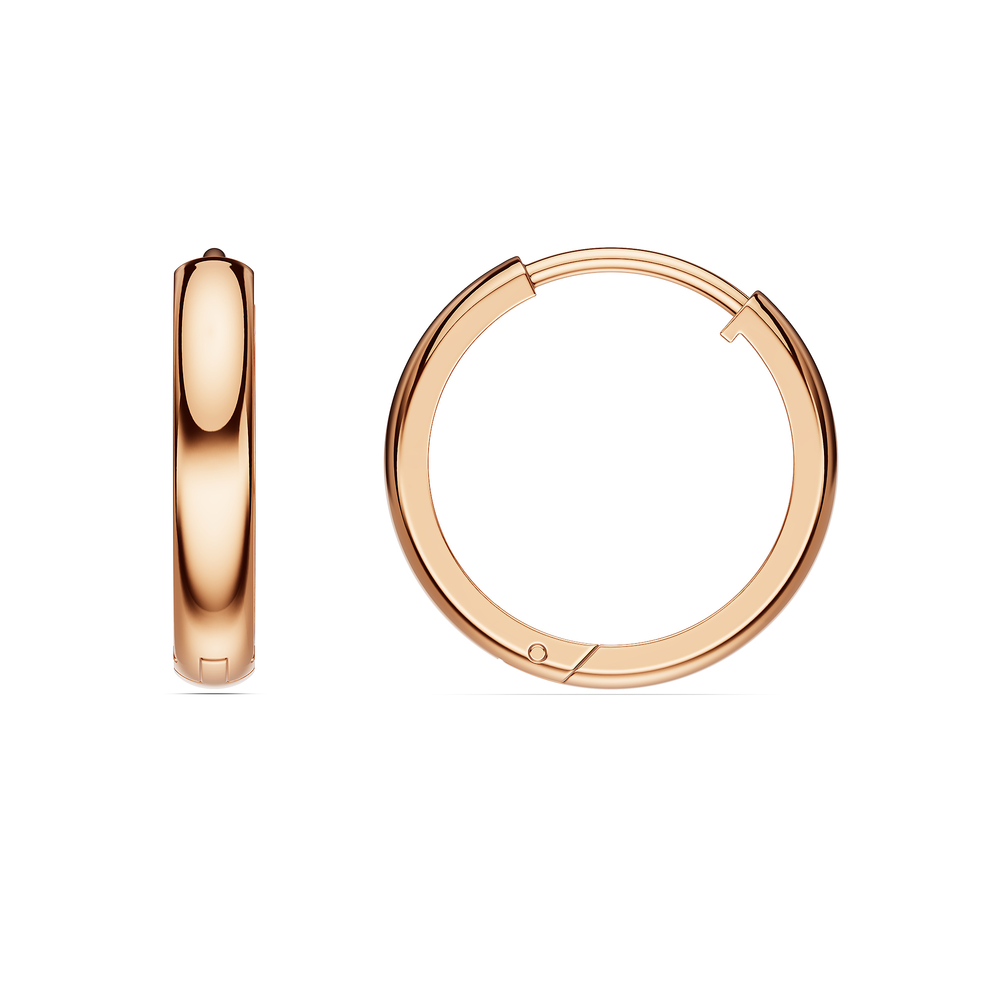 Basics Bormio Earrings in 18kt rose gold vermeil over 925 sterling silver, side view