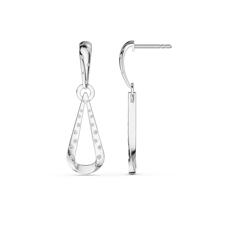 Helix Intreccio Earrings in 925 sterling silver, side view