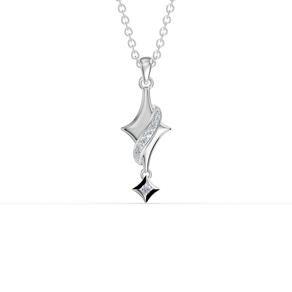 Orion Regulus Pendant in 925 sterling silver, top view