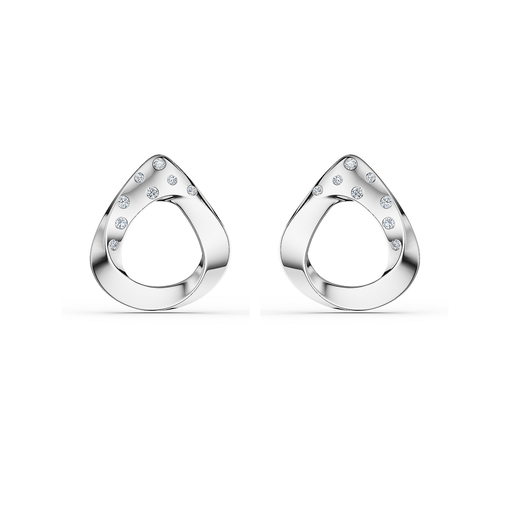 Helix Nautilo Earrings in 925 sterling silver, front view