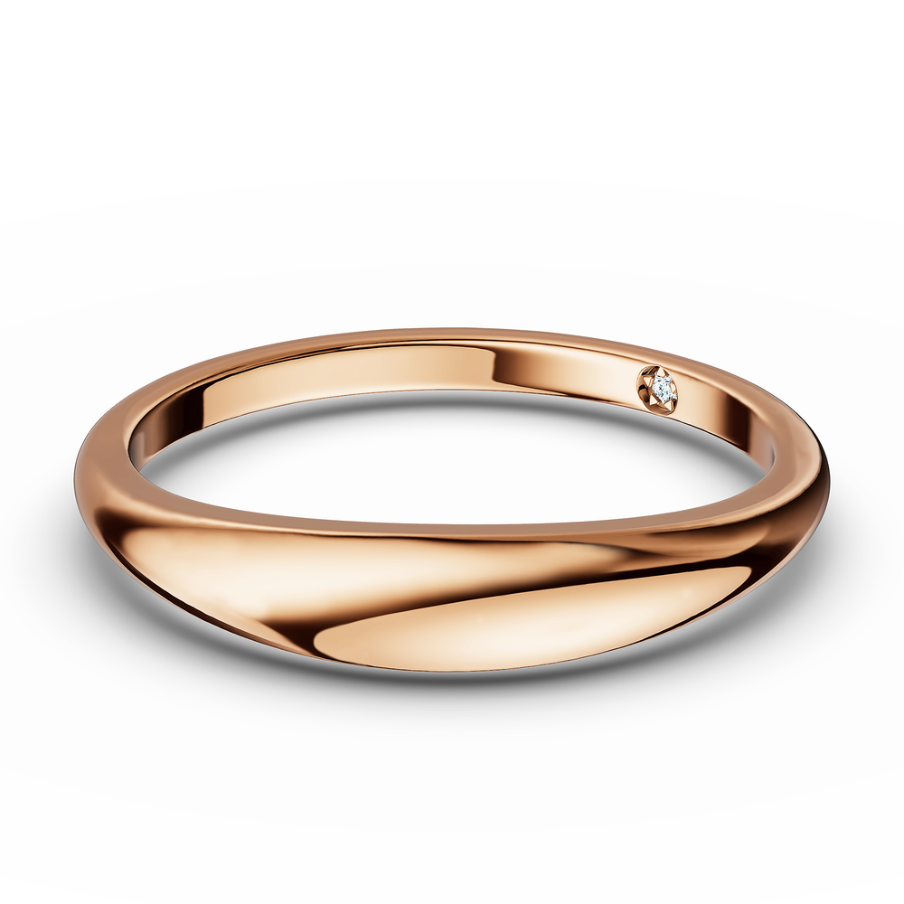 Basics Amalfi Ring in 18kt rose gold vermeil over 925 sterling silver, top view