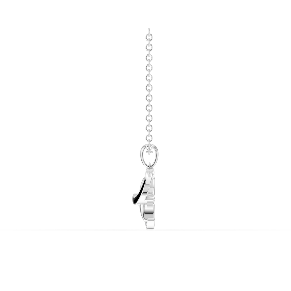 Orion Lyra Pendant in 925 sterling silver, side view