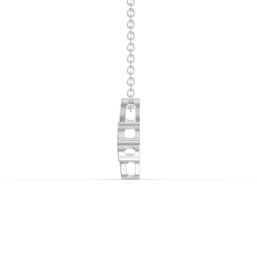 Orion Rigel Pendant in 925 sterling silver, side view