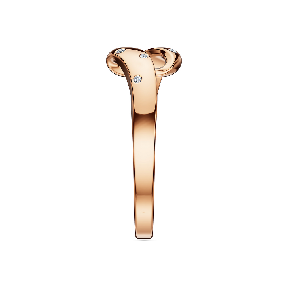 Helix Voluta Petite Ring in 18kt rose gold vermeil over 925 sterling silver, side view
