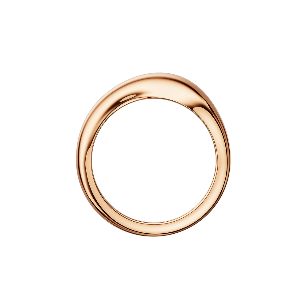 Basics Sestri Ring in 18kt rose gold vermeil over 925 sterling silver, front view