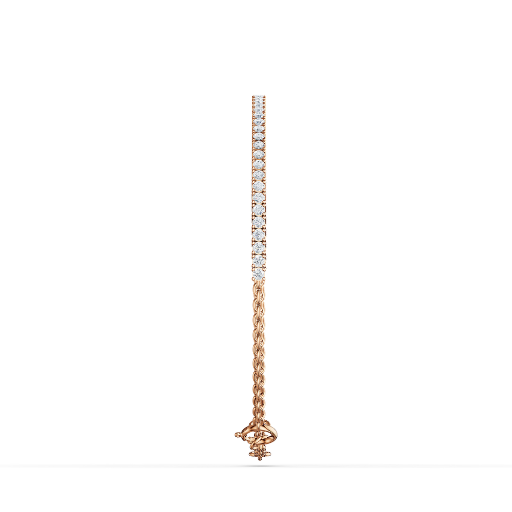 Tennis Perpetua Bracelet in 18kt rose gold vermeil over 925 sterling silver, side view