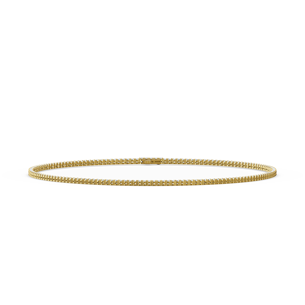 Tennis Lucente Necklace in 18kt gold vermeil over 925 sterling silver, top view