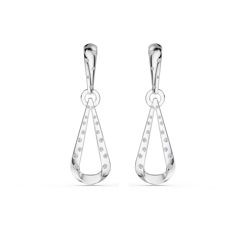 Helix Intreccio Earrings in 925 sterling silver, front view