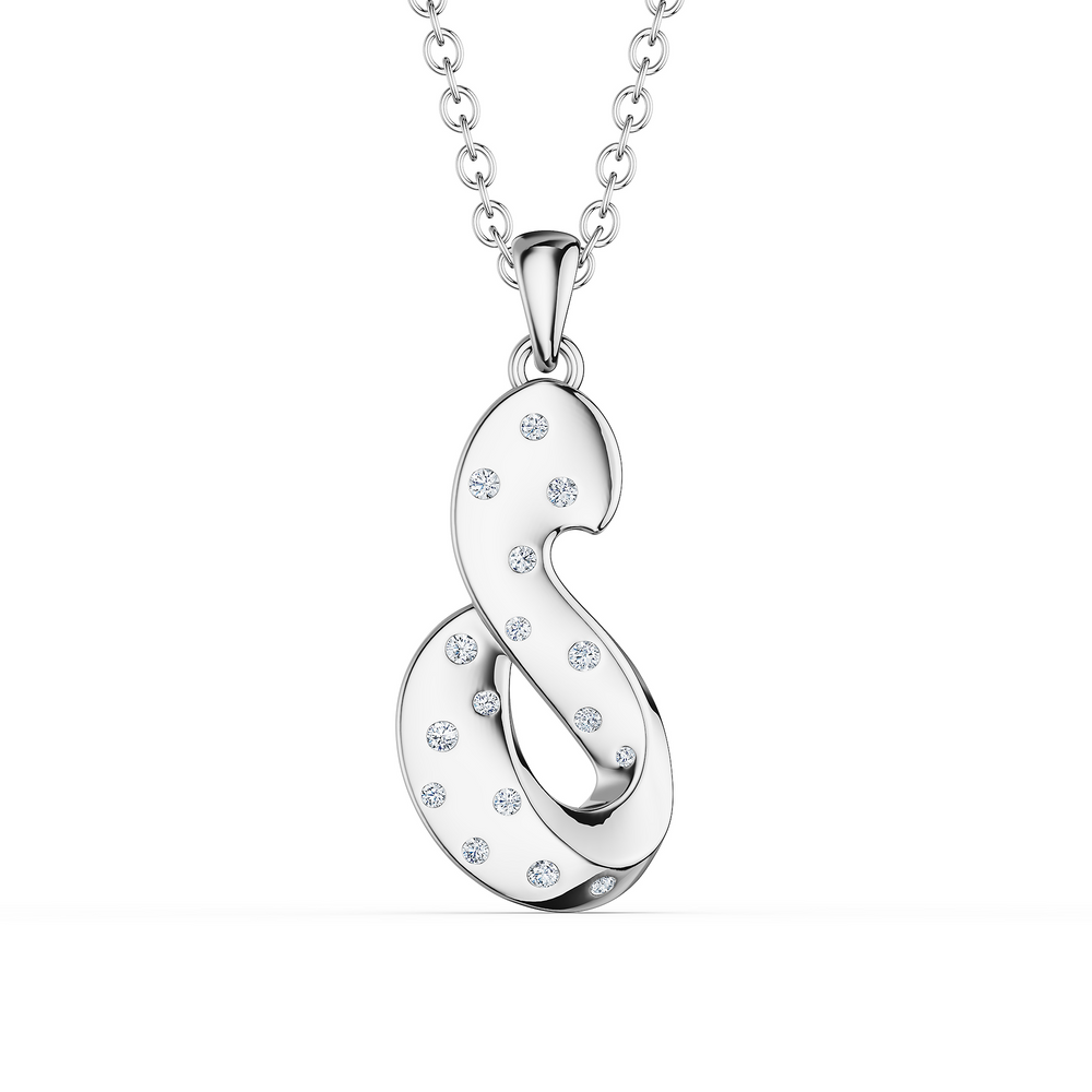 Helix Vortice Pendant in 925 sterling silver, front view
