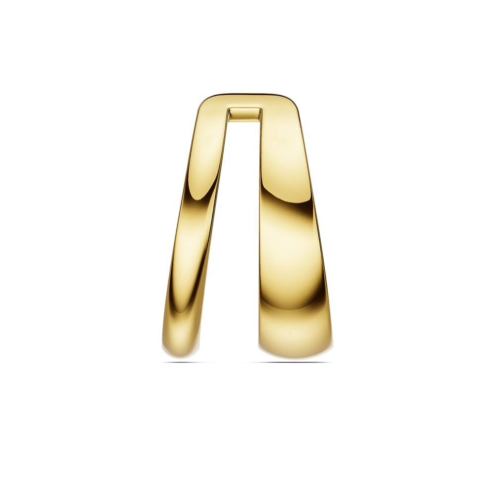 Basics Nemi Ear Cuff in 18kt gold vermeil over 925 sterling silver, side view 2