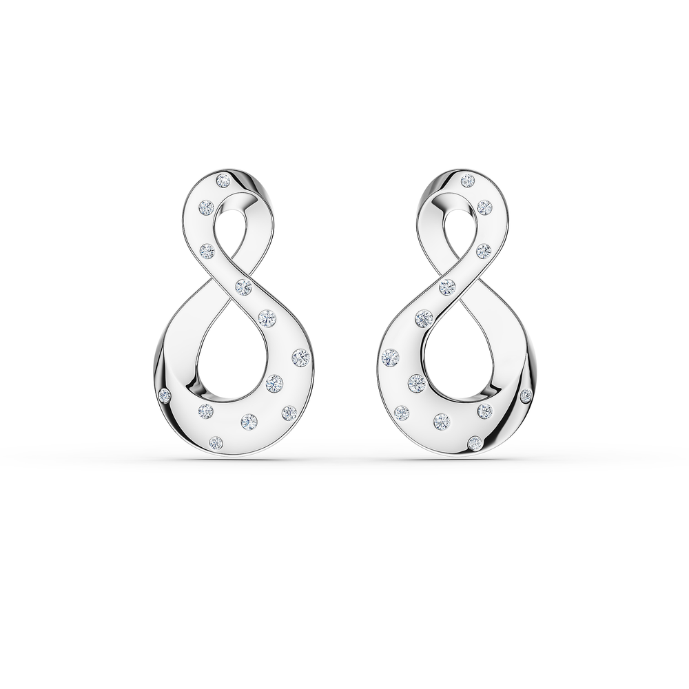 Helix Vortice Earrings in 925 sterling silver, front view