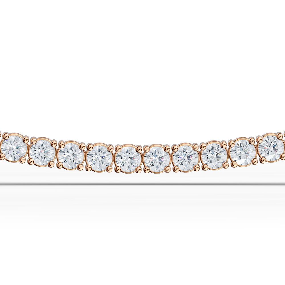 Tennis Lucente Necklace in 18kt rose gold vermeil over 925 sterling silver, close-up