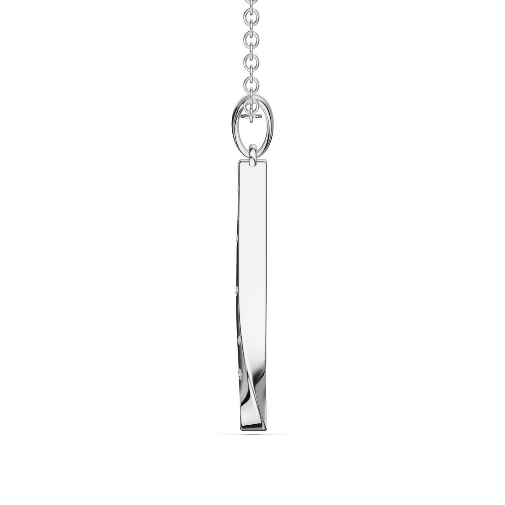 Helix Intreccio Pendant in 925 sterling silver, side view
